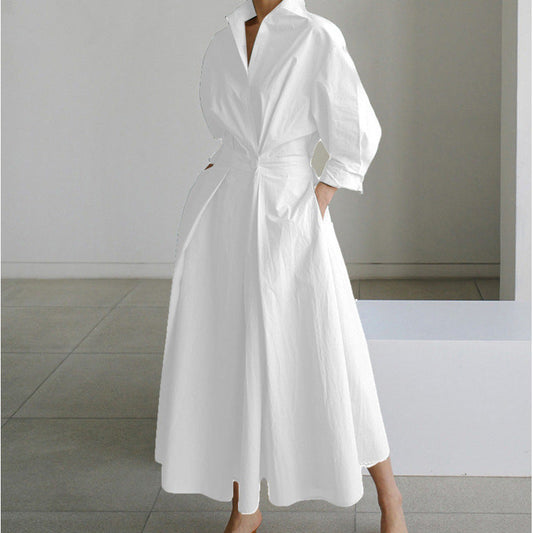 Alora Women's Maxi Dress | Elegant Front Wrap Design, Collared 0