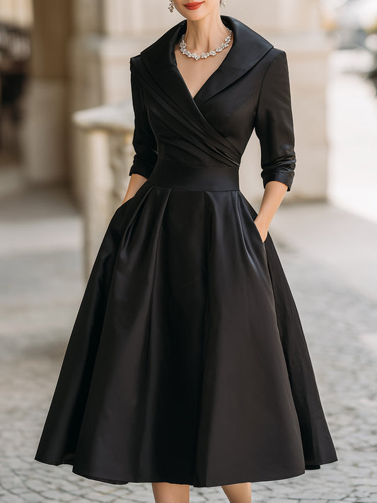 Celeste Women's Cocktail Dress | Elegant V-Neck, Festive Design 0