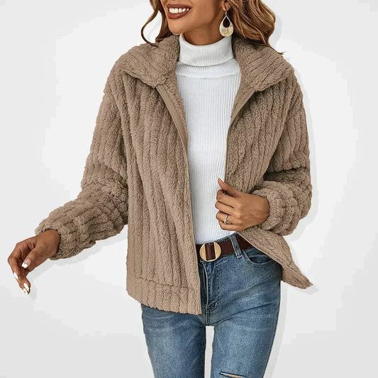 Isadora Women's Fluffy Cardigan | Plush Wide Collar, Cozy Layering 0