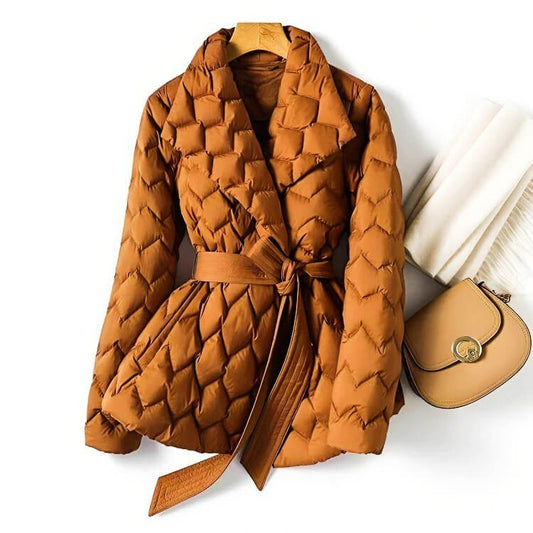 Isla Down Coat | Water-Resistant, Lightweight Women's Long Puffer Coat