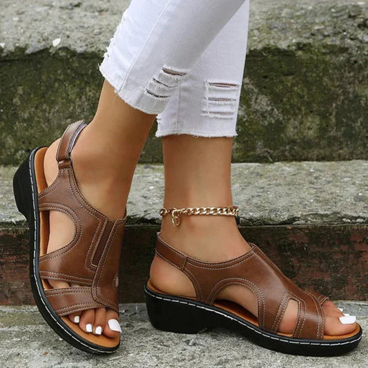 Jovia Orthopedic Sandals for Women | Premium Leather, Wedge Support, Tri-Arch System