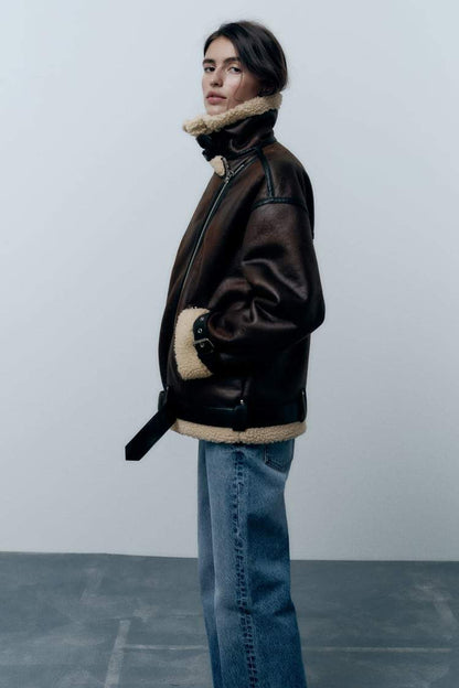 Karis Jacket | Faux Lapels, Water-Repellent Fabric