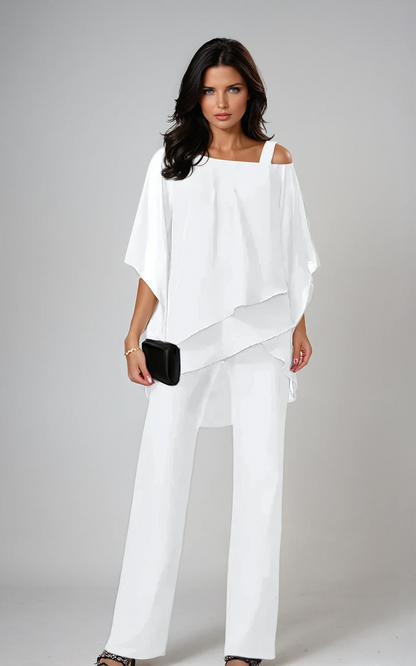 Mariella Women's Two-Piece Set | Layered Design, Relaxed Fit 0