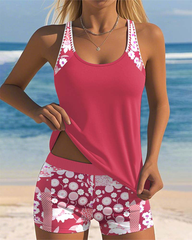 Melanie Women's Swimsuit | Floral Two-Piece Swimwear, Comfortable Fit 0