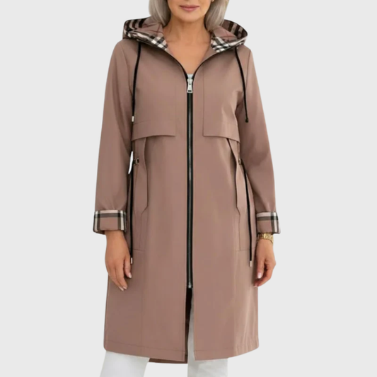 Mira Black Trench Coat | Lightweight, Breathable Fabric, Tailored Fit