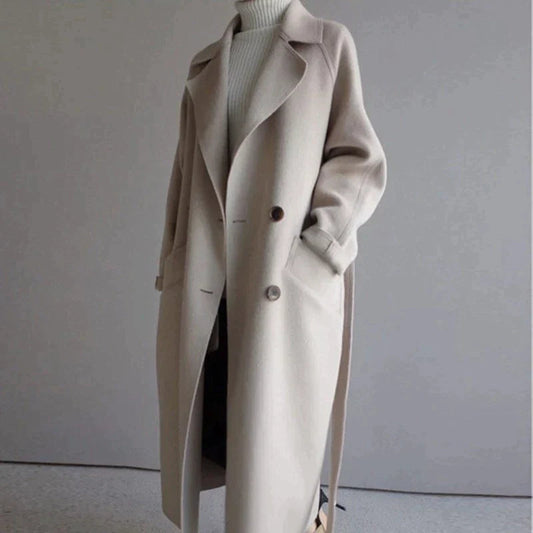 Penelope Longline Wool Coat | Premium Warmth, Timeless Elegance