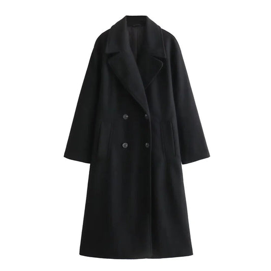 Raven Women's Wool Coat | Tailored Silhouette, Versatile Design 0