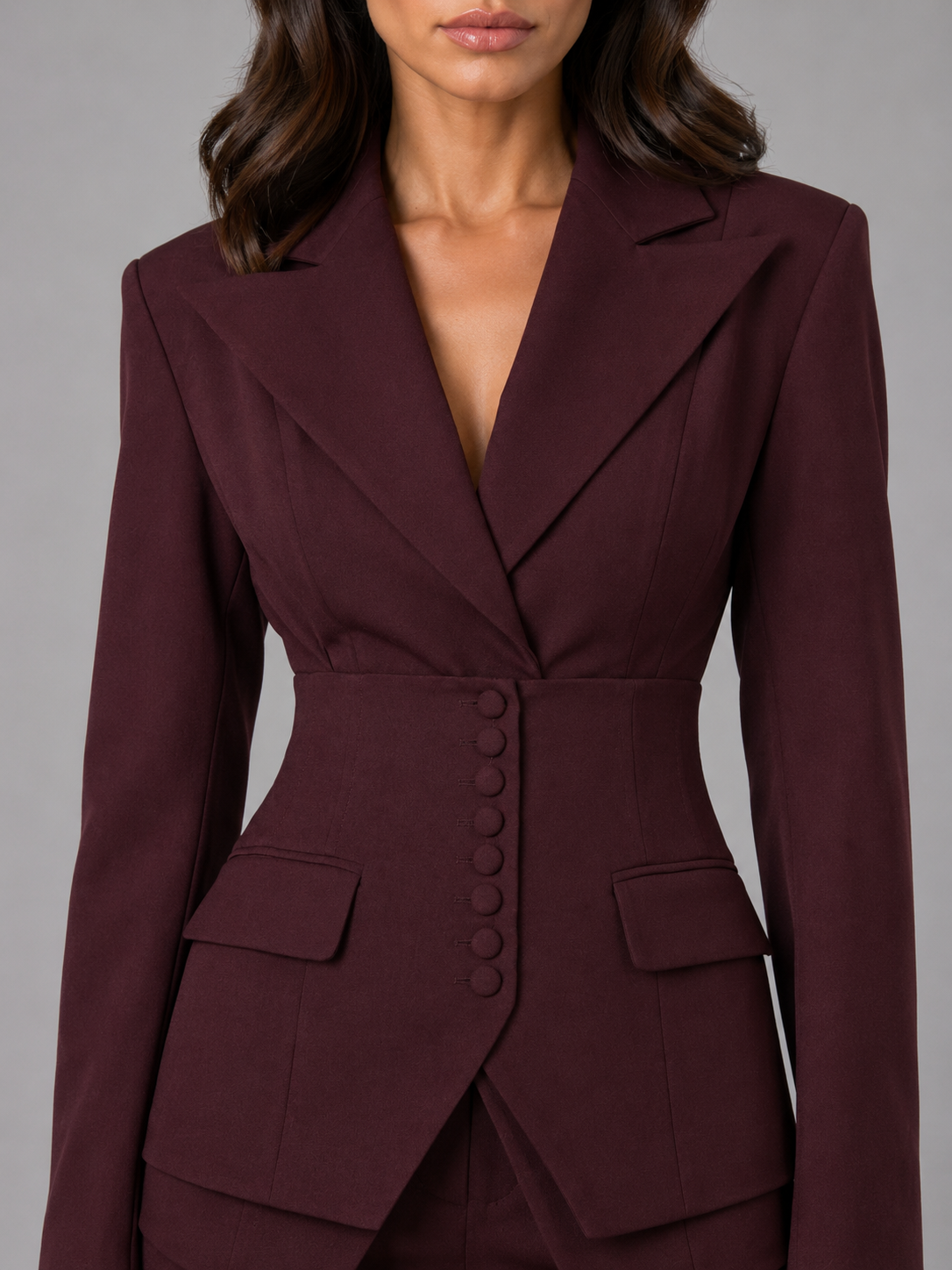 Wynelle Women's Suit | Tailored Blazer, Wide-Leg Trousers 2
